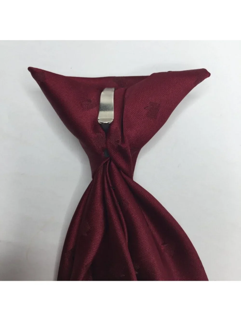 Botany 500 Boys Red Clip-on Tie Fancy Dressy Work Office Church